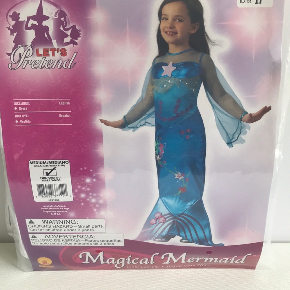 Magical Mermaid Child Costume Size Med. 8-10